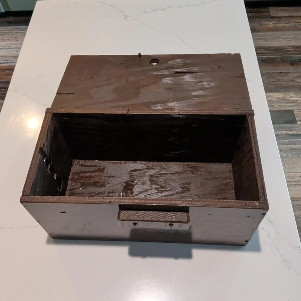 Handmade Wooden Storage Box With Handle